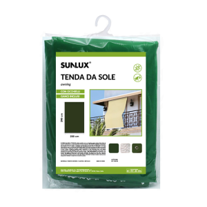 Tenda da sole con occhielli e ganci 290x200cm verde