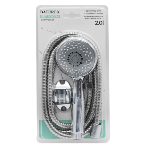 Set doccia 3 pezzi - tubo, doccetta, supporto