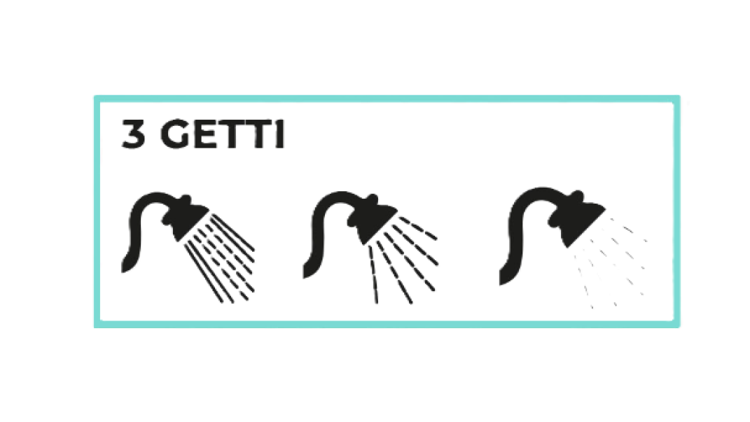 Set Doccia 3 pezzi - tubo, doccetta, supporto