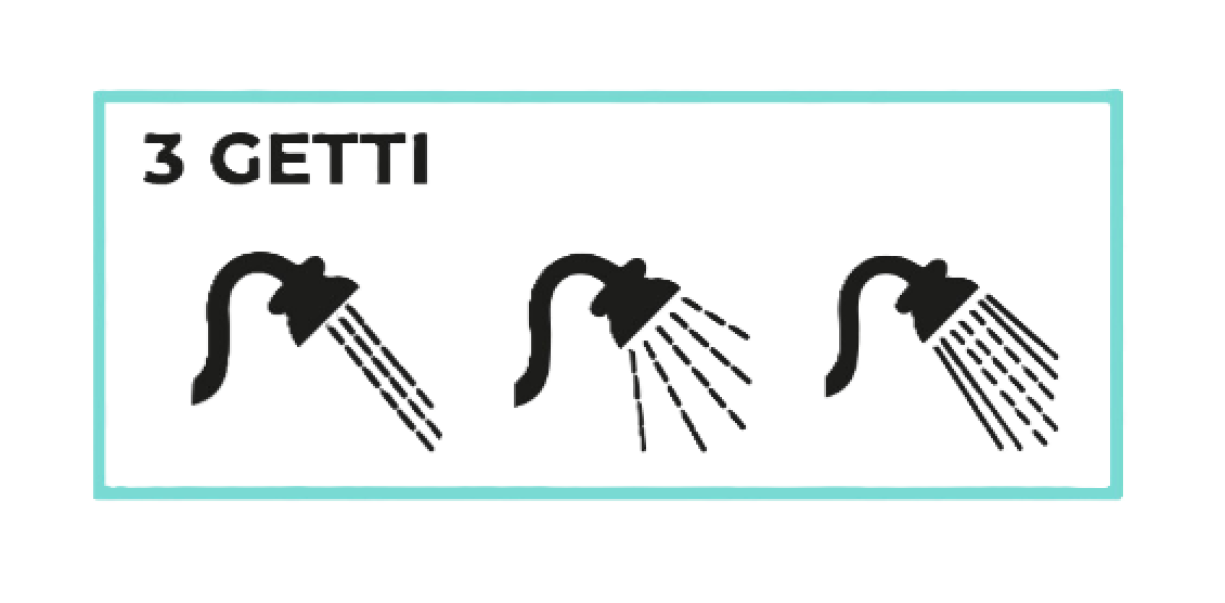 Doccetta universale 3 getti c/anti-ostruzione e aeratore