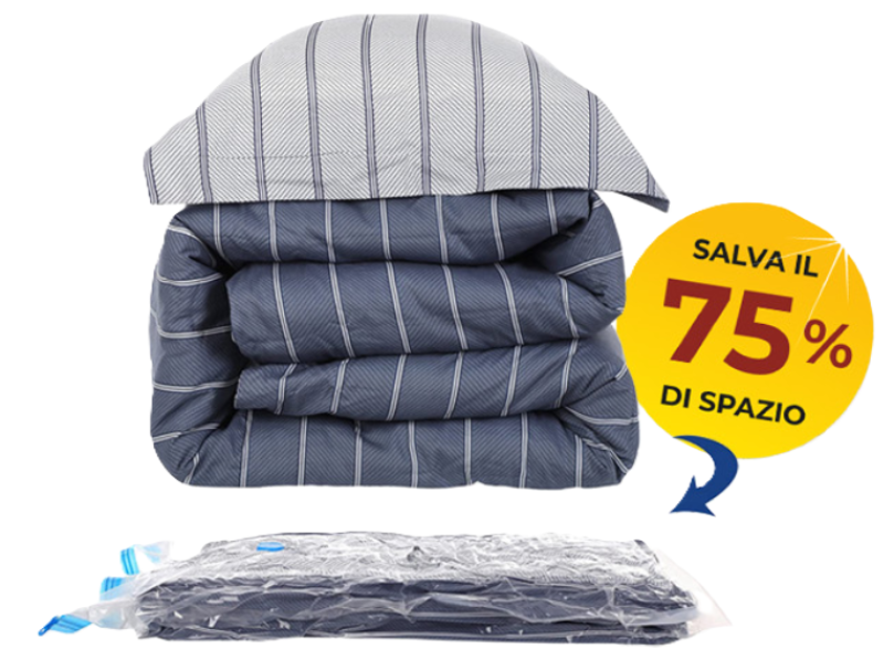 Buste salvaspazio 4pz. fantasia foglia 40x60cm