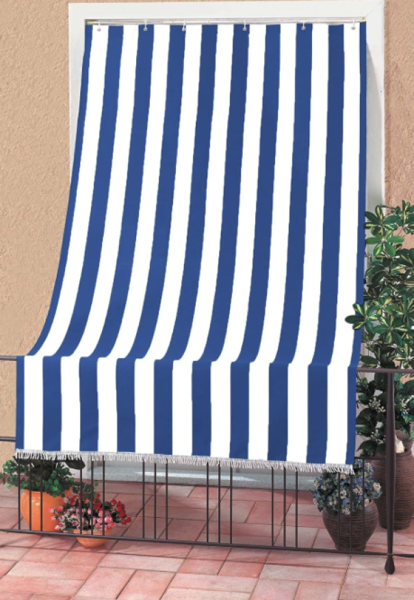 SUNLUX Tenda da sole con occhielli e ganci 290x145cm a righe