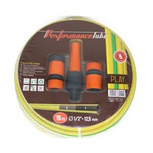 Kit tubo da irrigazione 3 strati in pvc retinato, 12,5mm, 15m