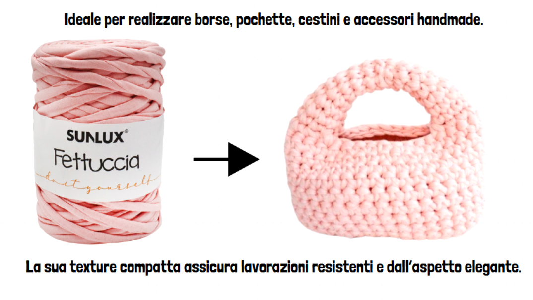 Fettuccia rosa per borse e accessori ad uncinetto 300-350gr