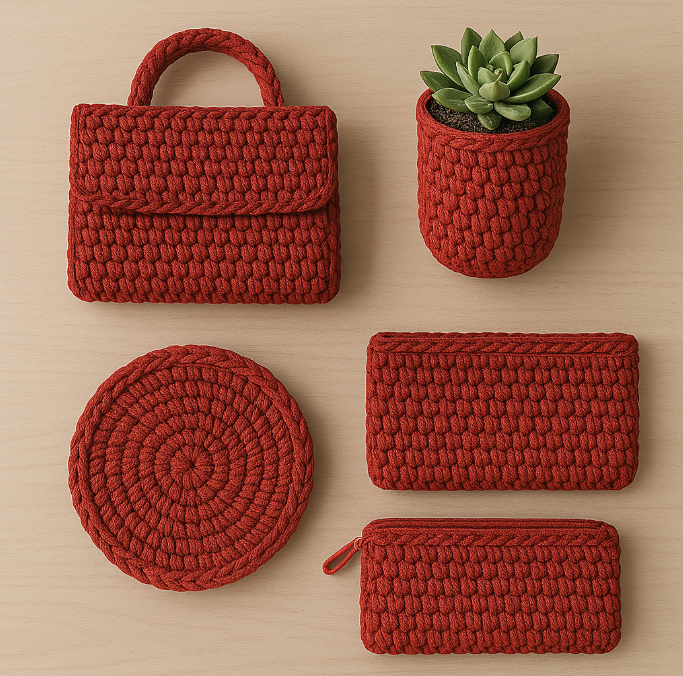 Fettuccia rosa per borse e accessori ad uncinetto 300-350gr