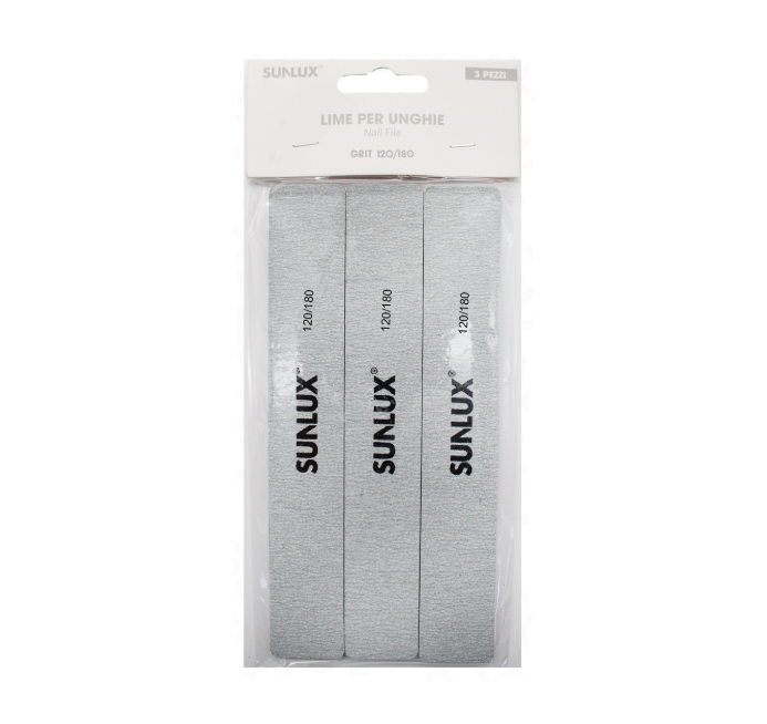 Lime per unghie rettangolare 17,8cm, 120-180 confezione 9 pezzi