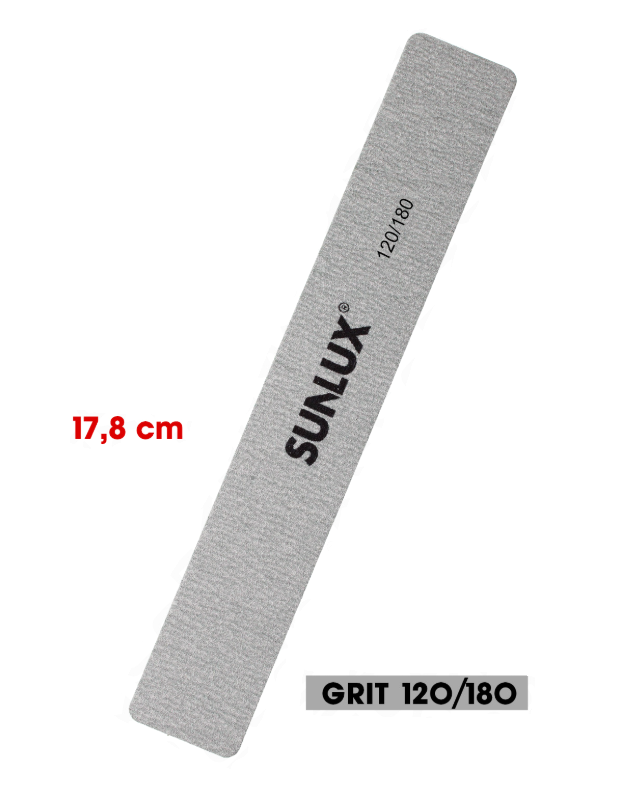 Lime per unghie rettangolare 17,8cm, 120-180 confezione 9 pezzi