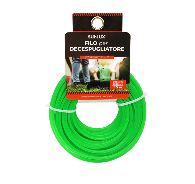 SUNLUX Filo in Nylon per decespugliatore 3mm x 15m