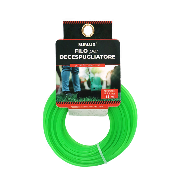 Filo in Nylon per decespugliatore 2,4mm x 15m