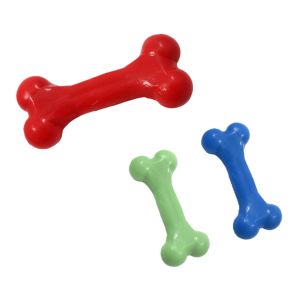 Osso in gomma 11,5cm multicolore 3 pezzi