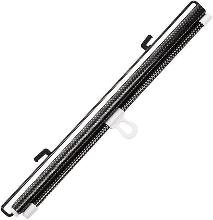 Tendina parasole retrattile, per parabrezza, finestrini laterali e lunotto posteriore, 40x125cm, colore nero