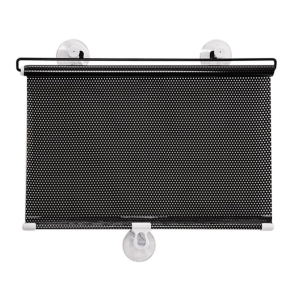 Tendina parasole retrattile, per parabrezza, finestrini laterali e lunotto posteriore, 58x130cm, colore nero