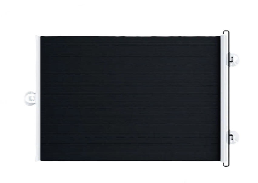 Tendina parasole retrattile, per parabrezza, finestrini laterali e lunotto posteriore, 58x130cm, colore nero