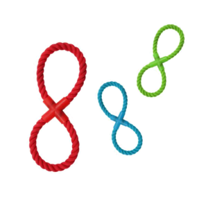 Gioco corda per animali 30cm colori assortiti 3 pezzi