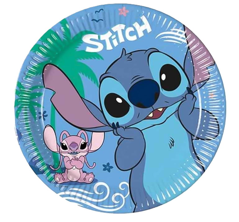 Piatti in carta Stitch 8 pezzi 20cm