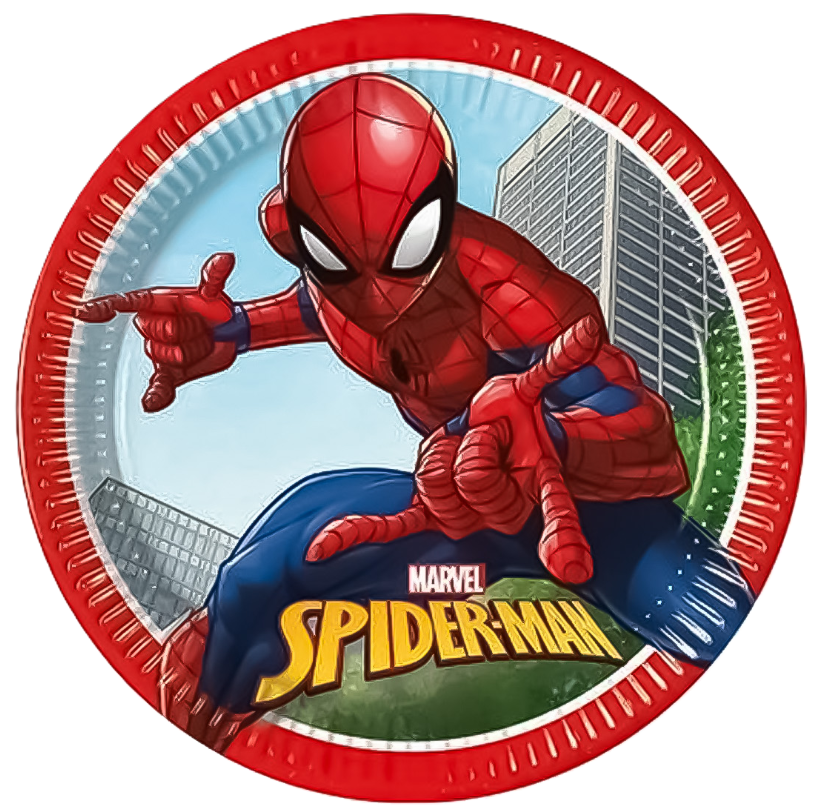 Piatti in carta Spiderman 8 pezzi 23cm