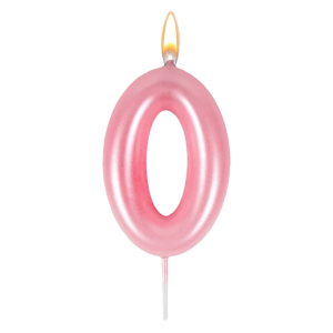 Candeline  rosa pearl n. 0 8,5cm