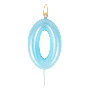 Candeline  celeste pearl n.0 8,5cm