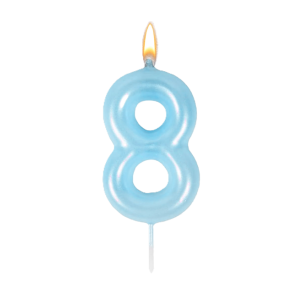 Candeline  celeste pearl n.8 8,5cm
