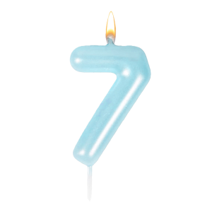 Candeline  celeste pearl n.7 8,5cm