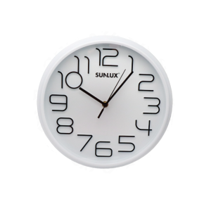 Orologio da parete rotondo, diametro 30cm, bianco