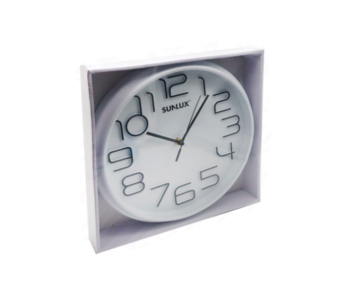 Orologio da parete rotondo, Diametro 30cm, Bianco