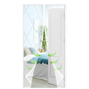 Zanzariera magnetica bianca 140x240cm porta e finestra a calamita resistente e traspirante