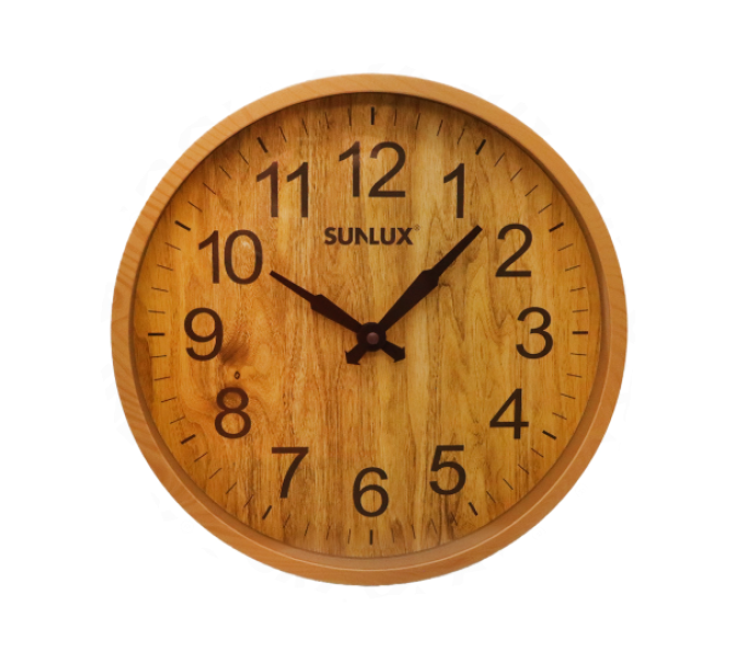 Orologio da parete rotondo, Effetto Legno, Diametro 30cm