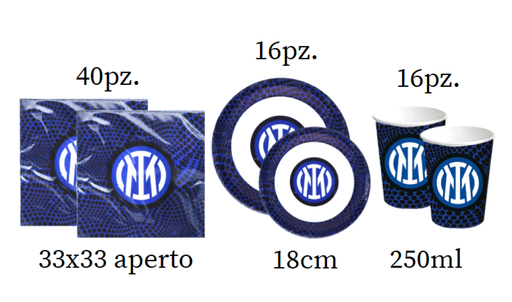 Kit Compleanno Inter per 16 Persone