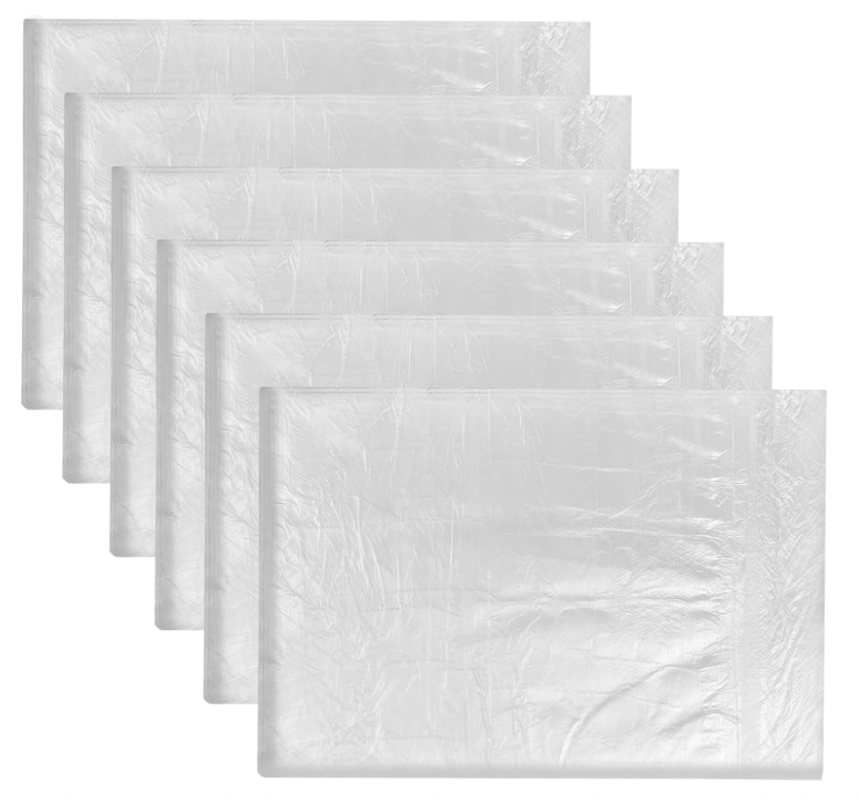 Set da 6 Telo per Imbiancare 4x4 m Multiuso Telo Protettivo Imbianchino Telo Copritutto per Pittura Teli Plastica per Coprire Telo Impermeabile Telo Protettivo per Pittura