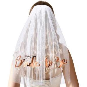 Velo da sposa 'bride to be' – accessorio elegante per addio al nubilato – velo bianco con pettine