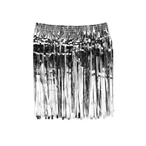 Gonna hawaiana argento 28x40 cm – costume estivo per feste a tema, luau, eventi tropicali