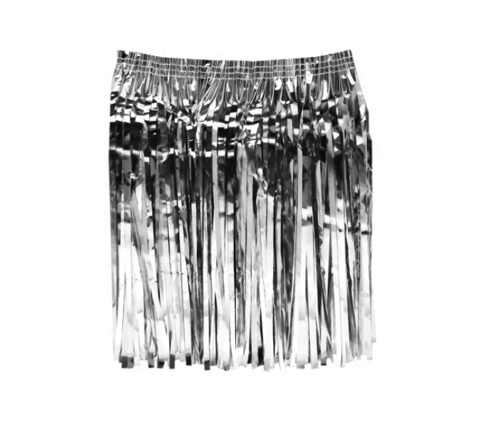 Gonna Hawaiana Argento 28x40 cm u2013 Costume Estivo per Feste a Tema, Luau, Eventi Tropicali