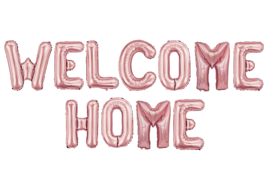 Palloncini Scritta WELCOME HOME Rosa