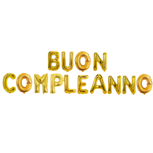 Palloncini buon compleanno oro metallizzato – lettere 35 cm in foil, decorazioni per feste di compleanno