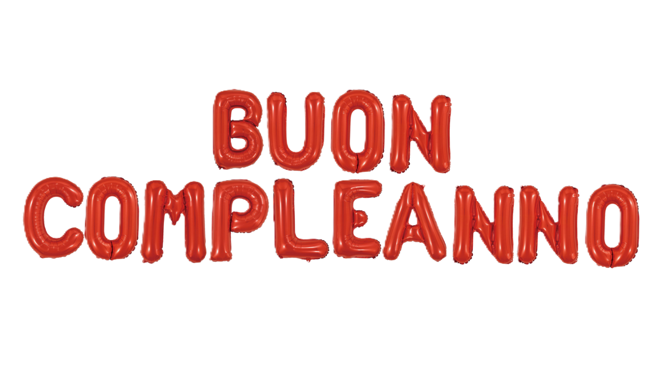 Palloncini BUON COMPLEANNO Rosso Metallizzato