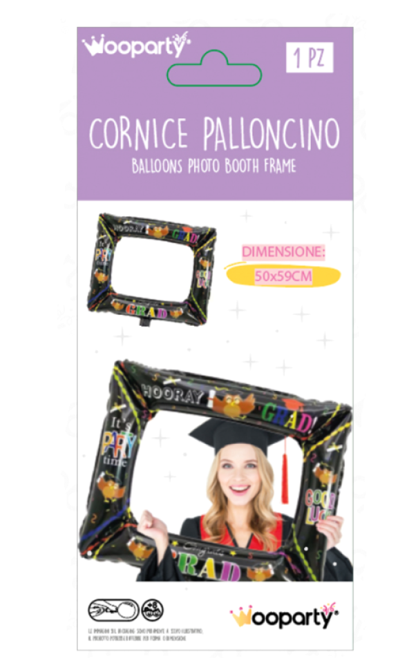 Palloncino Cornice Laurea 50x59 cm u2013 Decorazione Gonfiabile per Festa di Laurea u2013 Cornice Fotografica per Selfie