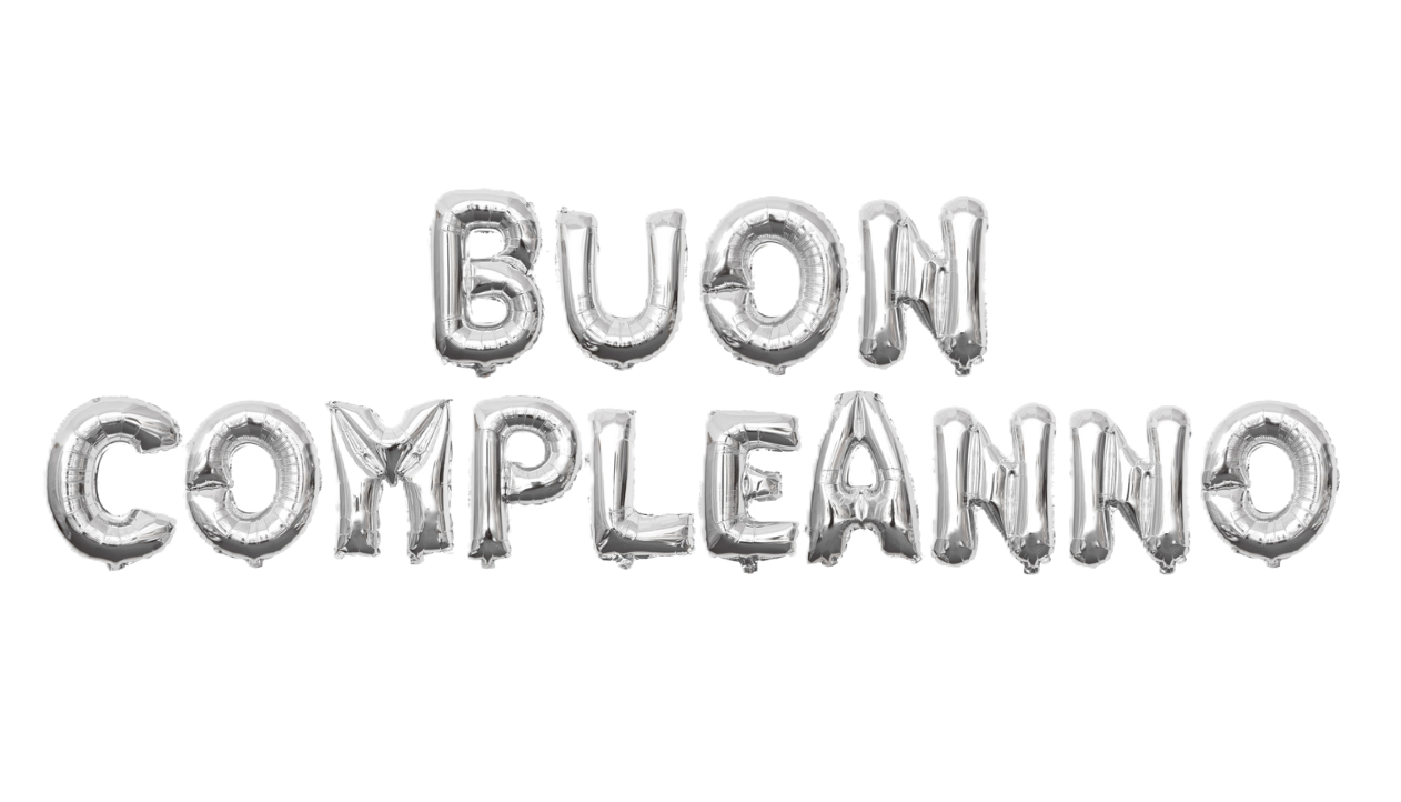 Palloncini BUON COMPLEANNO Argento Metallizzato