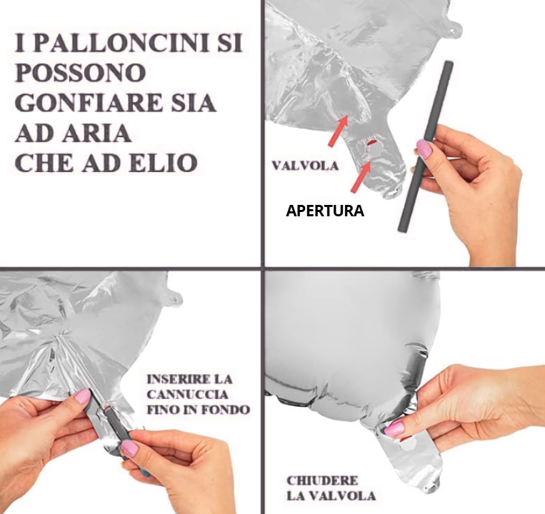 Palloncini BUON COMPLEANNO Argento Metallizzato