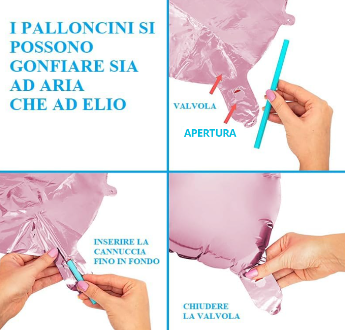 Palloncini BUON COMPLEANNO Rosa Metallizzato