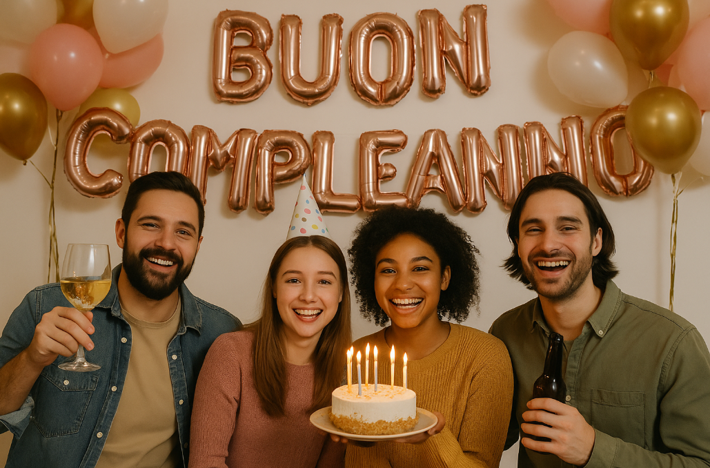 Palloncini BUON COMPLEANNO Rosa Metallizzato