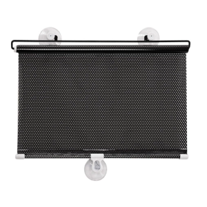 Tendina parasole retrattile, per parabrezza, finestrini laterali e lunotto posteriore, 50x125cm, colore nero