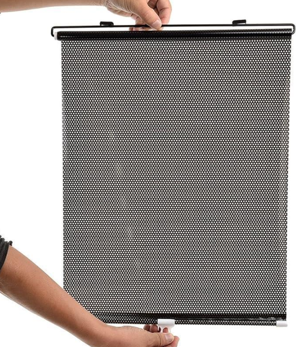 Tendina parasole retrattile, per parabrezza