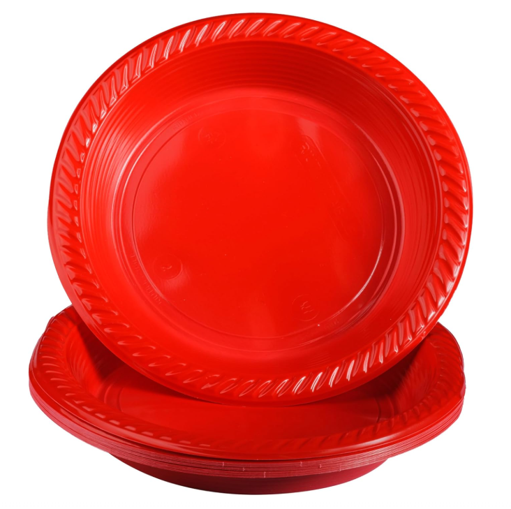 Set Stoviglie Plastica Rosso