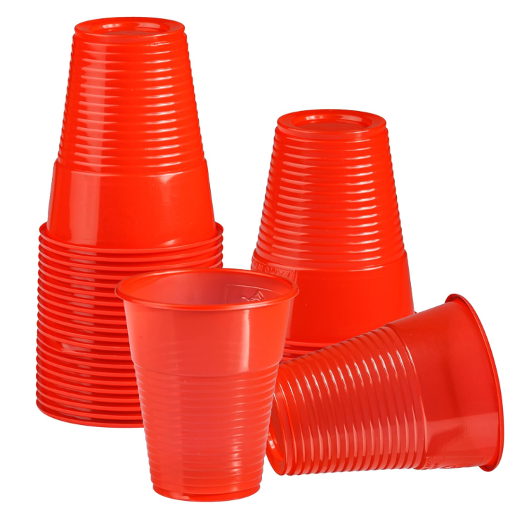 Set Stoviglie Plastica Rosso