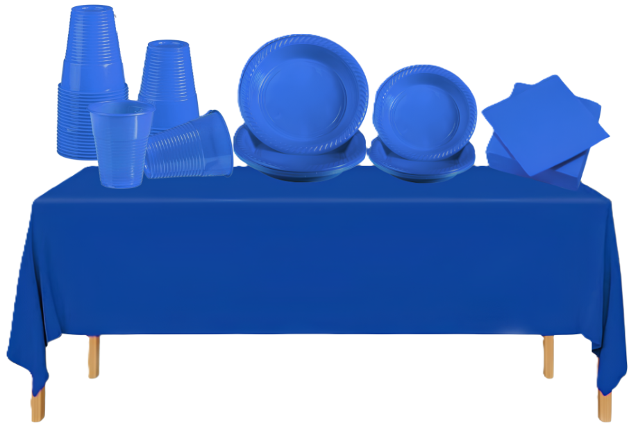 Set Stoviglie Plastica Blu
