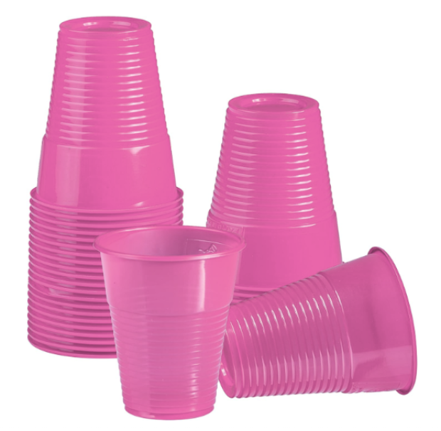 Set Stoviglie Plastica Fucsia 