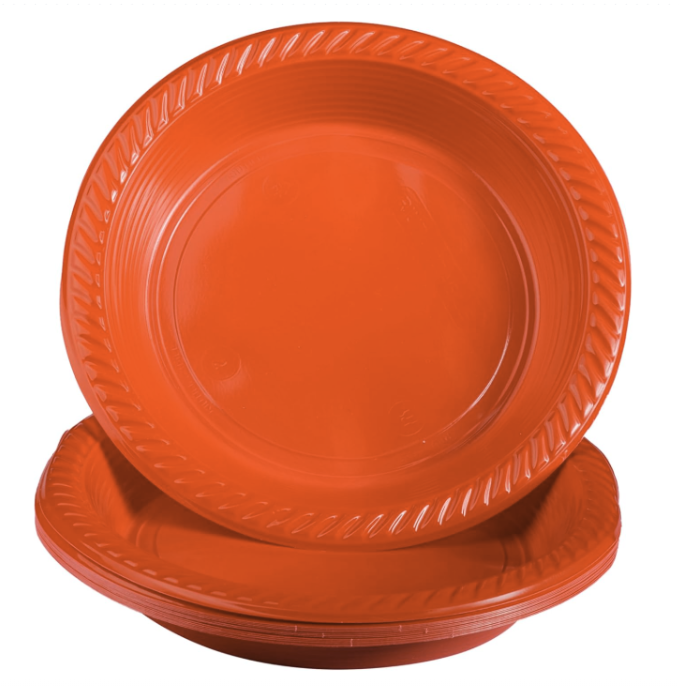 Set Stoviglie Plastica Arancione