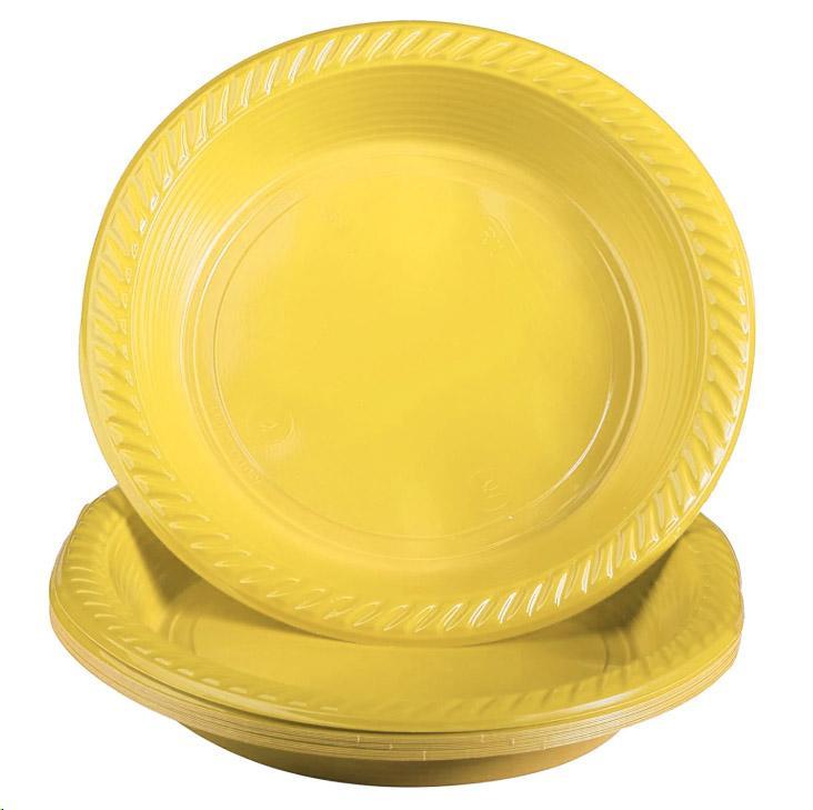 Set Stoviglie Plastica Giallo