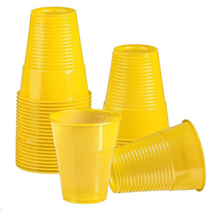 Set Stoviglie Plastica Giallo